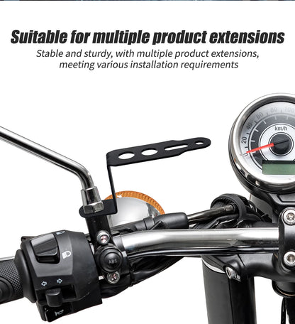 1/2 pçs motocicleta led spotlight monta suporte de extensão espelho retrovisor dianteiro liga alumínio em forma de z suporte do farol