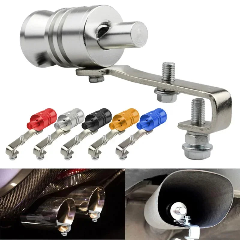 Apito de escape turbo universal, 5 cores, simulador de som de escape modificado, tubo de escape de motocicleta, peças de gerador de som