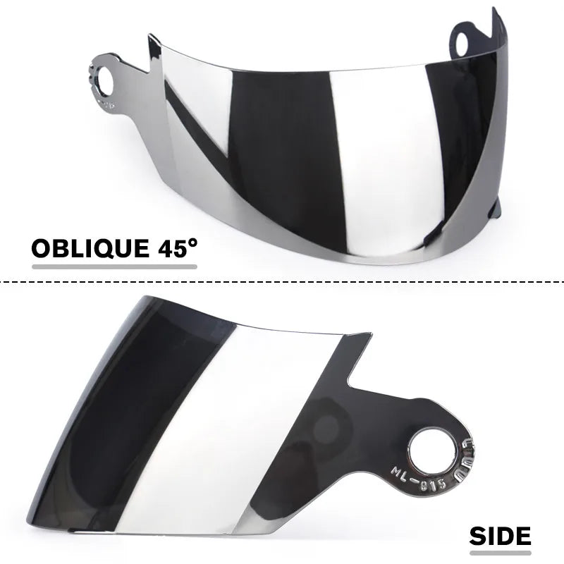 Uchoose lente do capacete da motocicleta facelift capacete lente especial espelho transparente preto cor espelho prata lente pacote
