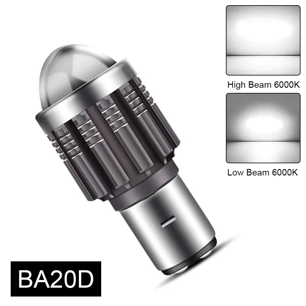 1 pçs 12v de alta qualidade h4/hs1 h6/ba20d 15w led 6 cob lâmpada do farol da motocicleta 1200lm 6000k hi/lo feixe luz branca amarela