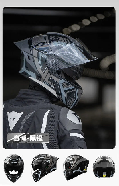 Capacete de motocicleta com certificação 3C&DOT, masculino e feminino, modular, quente para o inverno, quatro estações, capacete de segurança para scooter elétrica