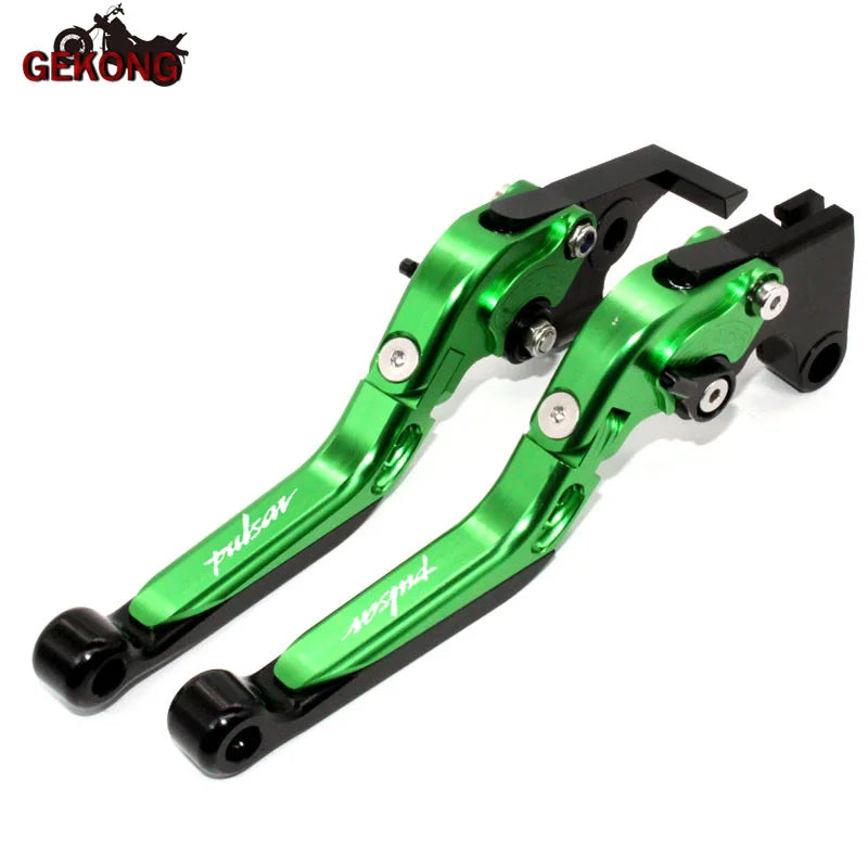 Motocicleta dobrável extensível cnc moto ajustável alavancas de freio embreagem handbar final apertos apto para bajaj pulsar 200 ns/200 rs/200 a