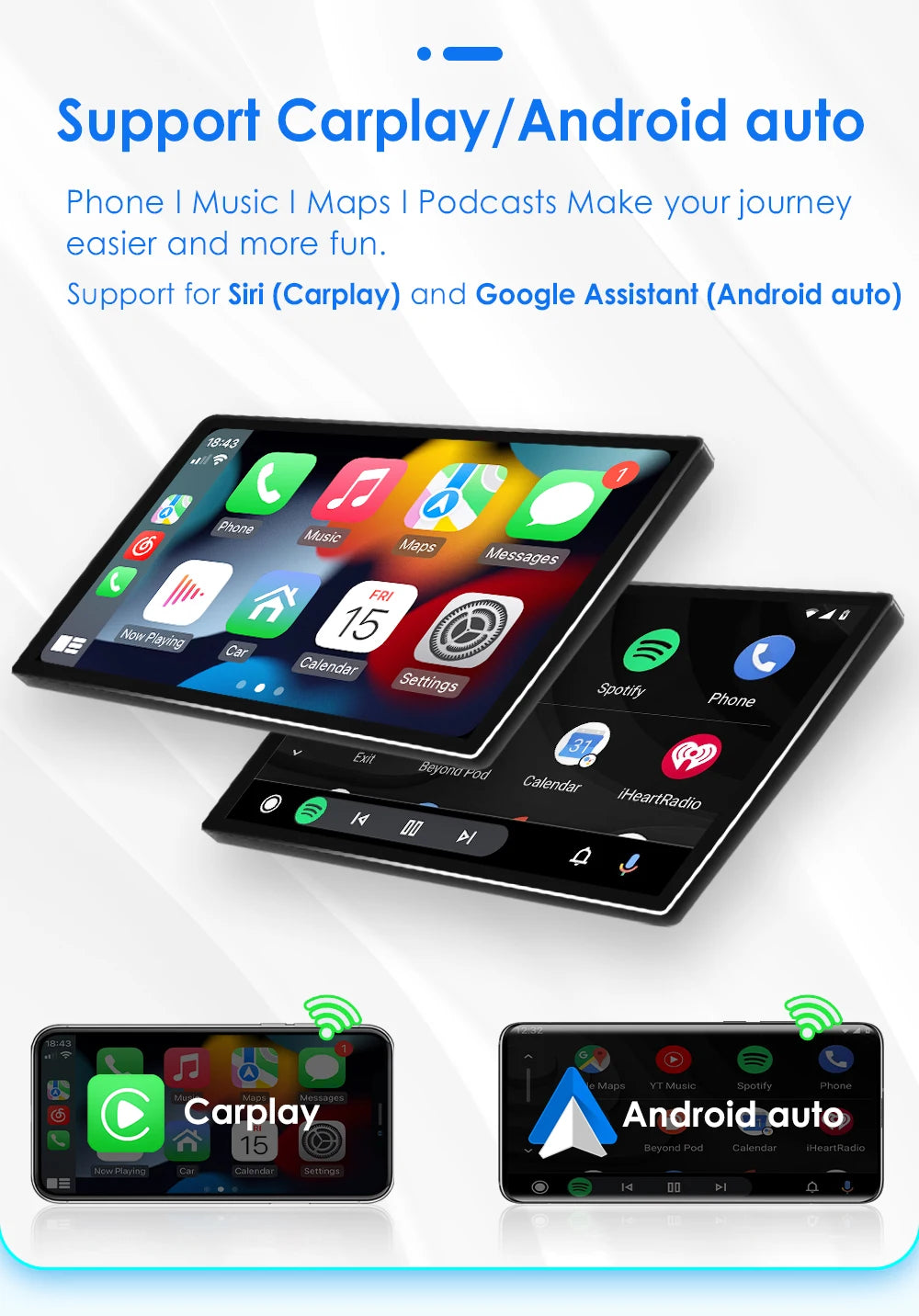 Hizpo Car Autoradio For Honda Civic Hatchback 2005 - 2011 Multimedia Player 2din Android Auto Carplay GPS Navigation 8+128G DSP