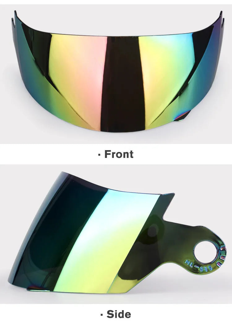 Uchoose lente do capacete da motocicleta facelift capacete lente especial espelho transparente preto cor espelho prata lente pacote