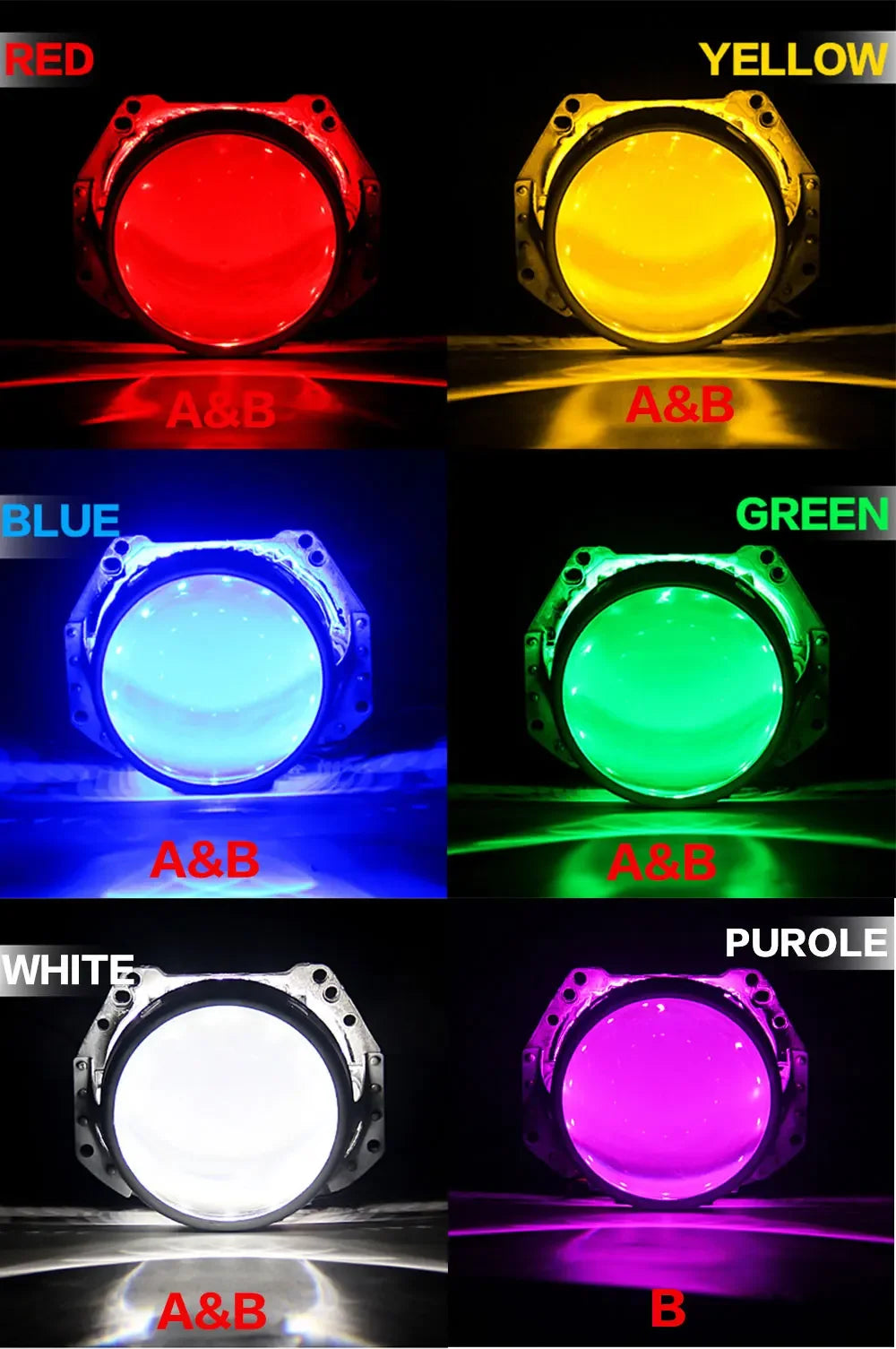 Car Led Devil Eye LED Bluetooth-compatible APP RGB Demon Evil Eyes DRL 2.5 Headlights Motorcycle Mini Projector Lens Accessories
