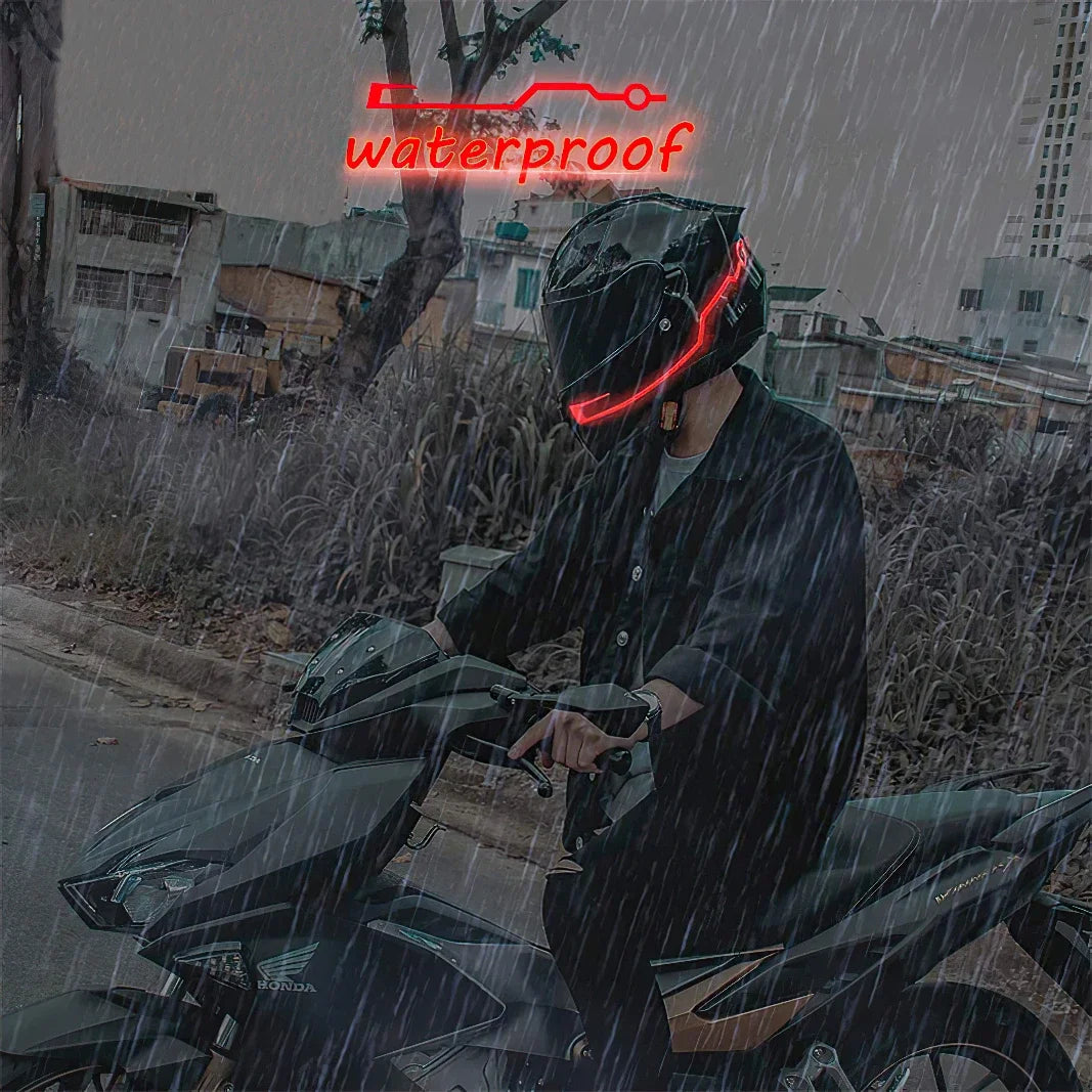 Helmet Strip EL Sticker Led Helmet Light Strip Motorcycle Helmet Light Night Riding Accessory Waterproof LED Cold Light Amagi