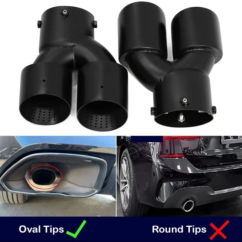 Ponta de escape de fibra de carbono quad para bmw g20 g21 m340i m240i g42 m440i m desempenho silenciador de escape ponta sistema de escape