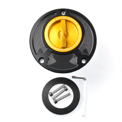 Tampa do tanque de combustível de abertura rápida sem chave em liga de alumínio para motocicletas, acessórios para MT-01 MT-03 MT07 MT-09 MT-10 MT-125 MT-15