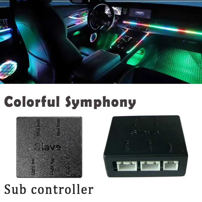 18 in 1 Symphony RGB Atmosphere Light Parts 20CM 35CM 75CM 110CM Light Strip Speaker Foot Lamp storage Light Main Sub Controller