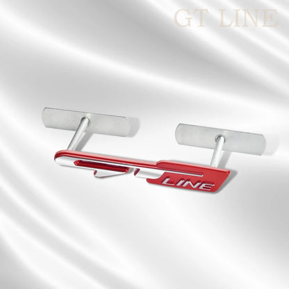3d metal gt linha grade emblema frente emblema traseiro tronco corpo adesivo para sorento k6 peugeot 508 307 3008 207 hyundai acessório