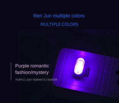 Usb carro mini led atmosfera luzes interior do carro lâmpada decorativa de néon iluminação emergência universal pc portátil plug and play