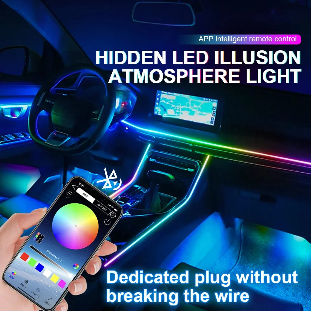 18 in 1 Symphony RGB Atmosphere Light Parts 20CM 35CM 75CM 110CM Light Strip Speaker Foot Lamp storage Light Main Sub Controller