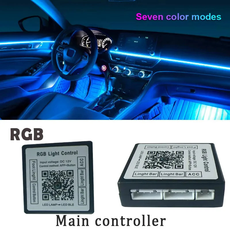 18 in 1 Symphony RGB Atmosphere Light Parts 20CM 35CM 75CM 110CM Light Strip Speaker Foot Lamp storage Light Main Sub Controller