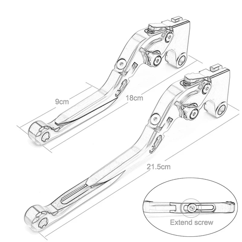 Acessórios de motocicleta Dominar para Bajaj Dominar 400 2017-2023 CNC alavancas de freio e embreagem ajustáveis