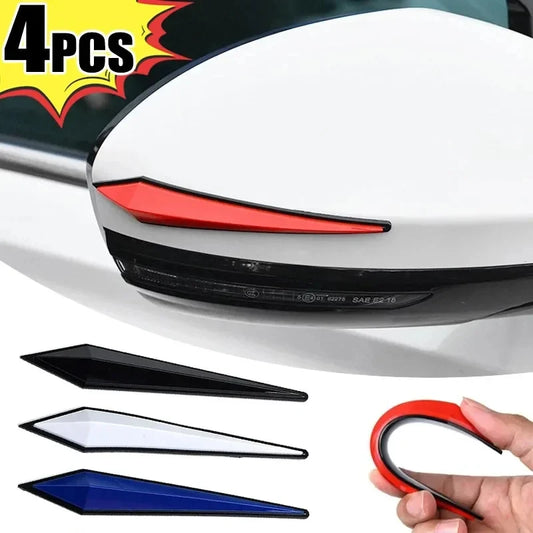 Kit com 4 Adesivos Protetores Antirrisco para Carro, Proteção Anticolisão para Para-choque, Portas e Espelhos Retrovisores, Faixa de Borracha