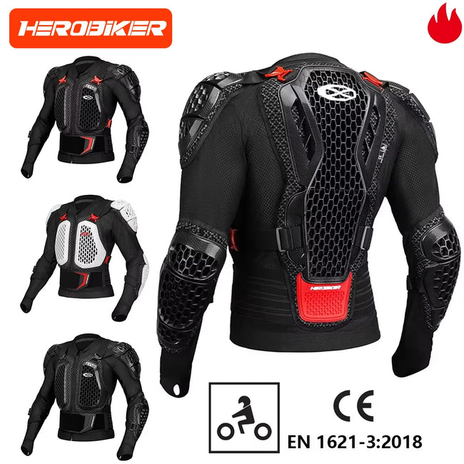 Nova jaqueta de armadura de motocross fora de estrada equipamento de proteção de motocicleta anti acidente peito volta estofamento calças jaqueta de moto ce certificado