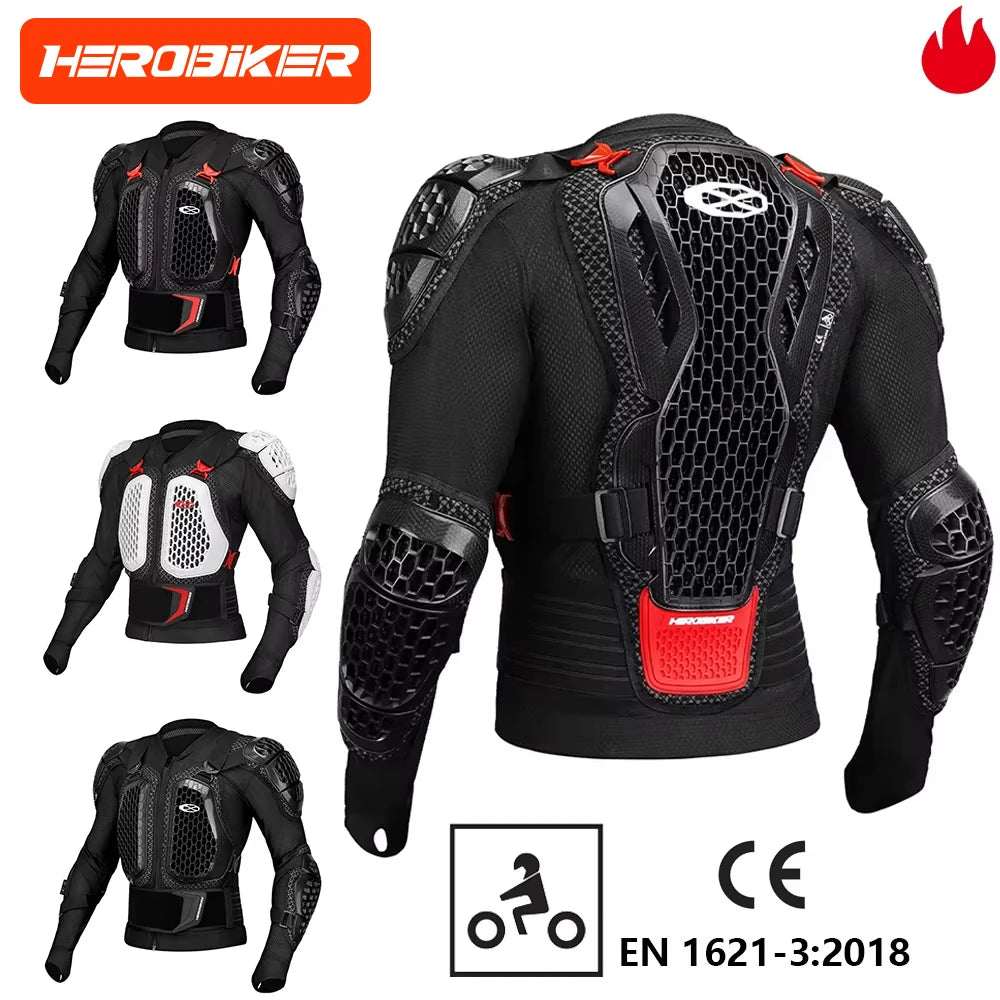 Nova jaqueta de armadura de motocross fora de estrada equipamento de proteção de motocicleta anti acidente peito volta estofamento calças jaqueta de moto ce certificado