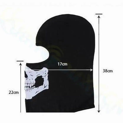 Balaclava para motocicleta, estampa de caveira, máscara facial completa, à prova de vento, esqui, cabeça, pescoço, aquecedor, ciclismo, capuz, forro de capacete masculino