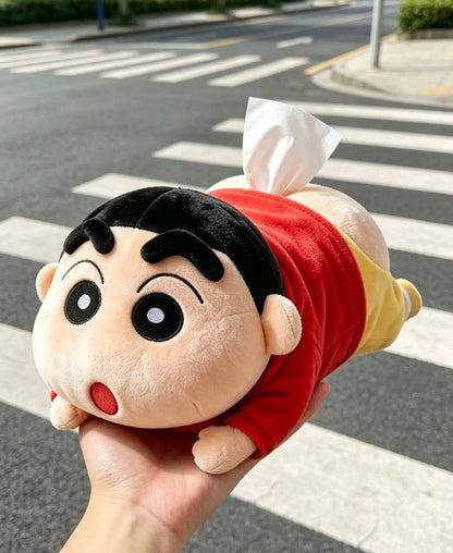 Novo estoque de artigos de merchandising do anime Xiao Xin: caixa organizadora de lenços de papel, um acessório criativo, de alto valor e divertido, um presente surpresa original.