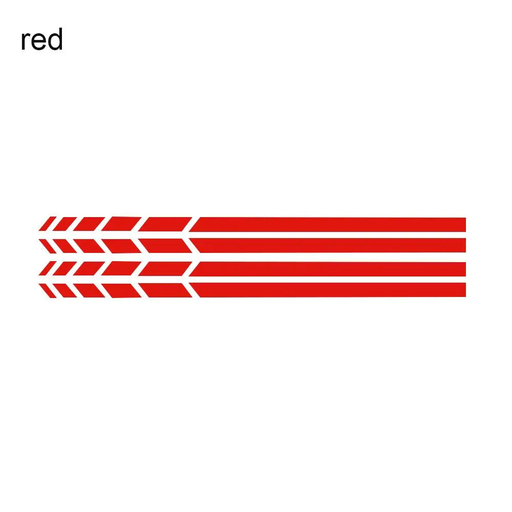 Espelho Retrovisor Side Adesivo, Vinyl Stripe Emblema, Decalque do carro, Acessórios de Decoração do carro, Preto, Branco, Vermelho, Azul, 20x0.7cm, 4pcs por conjunto