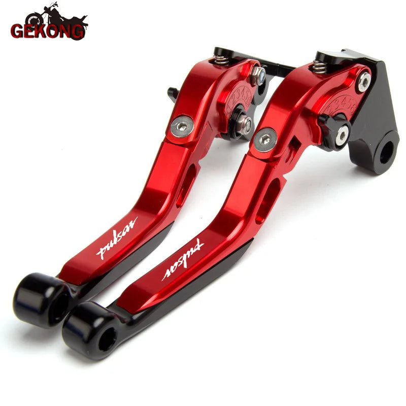 Motocicleta dobrável extensível cnc moto ajustável alavancas de freio embreagem handbar final apertos apto para bajaj pulsar 200 ns/200 rs/200 a