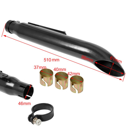 Escapamento de Moto Retrô Vintage Clássico com Eletrogalvanização para Cafe Racer Bobber Slip-on