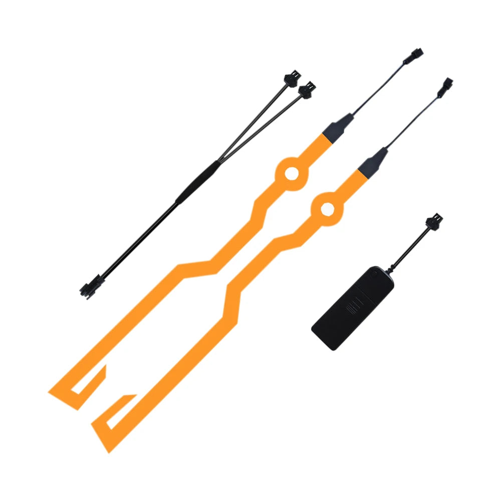 Capacete da motocicleta led luzes de advertência noite equitação capacete do motor tira luz fria el adesivo à prova dwaterproof água acessórios da motocicleta