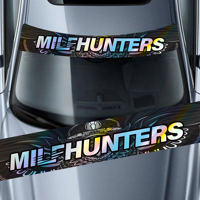 Milfunters carro decorativo à prova dwaterproof água pára-brisa dianteiro personalizado criativo adesivos carro diy moda novo estilo decalque