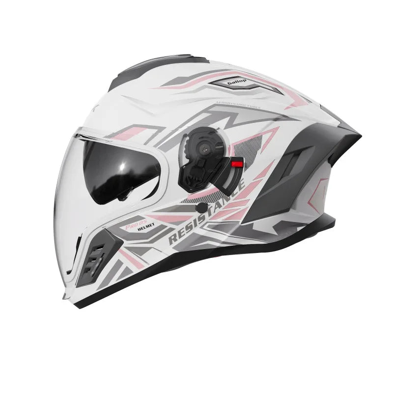 Capacete de Motocicleta Integral Certificado DOT para Todas as Estações com Design para Beber Água, Masculino e Feminino, para Pilotagem de Inverno