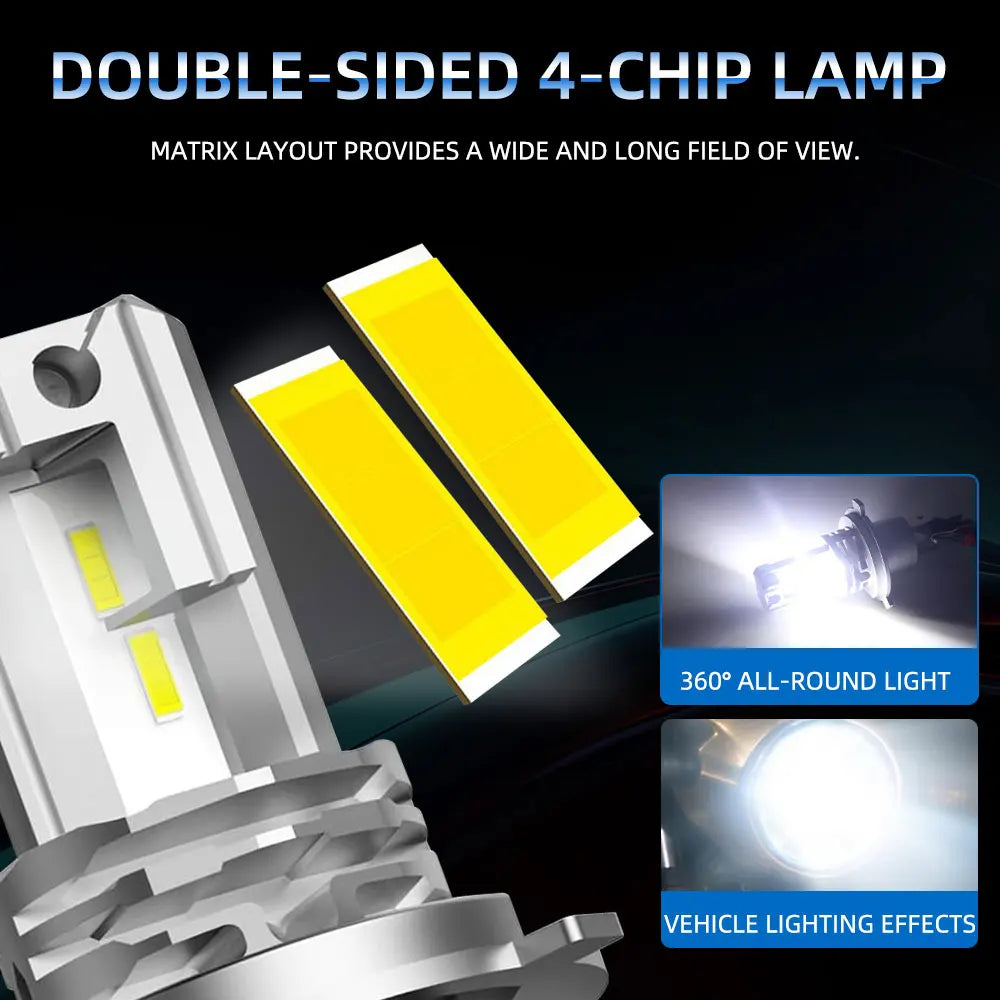 H4 led lâmpadas de farol da motocicleta hi lo feixe moto luzes para yamaha kawasaki suzuki h4 lâmpada led com canbus farol da motocicleta