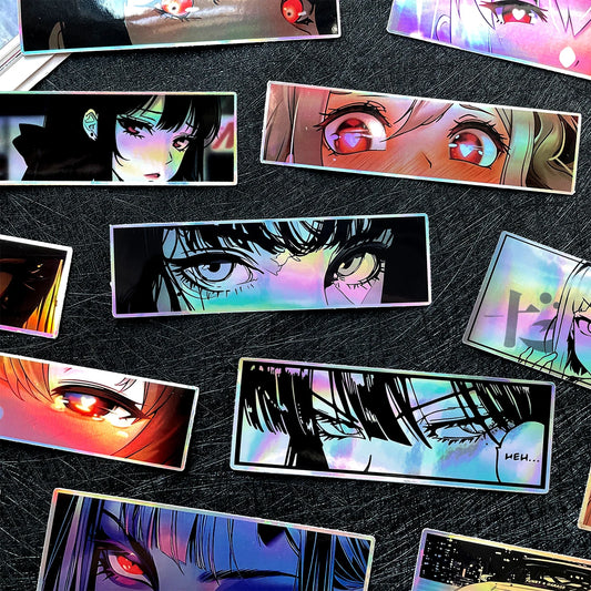 32 pçs jdm anime menina motocicleta laser arco-íris adesivos moto bicicleta scooter corpo do carro capacete acessórios de vinil decalque para zontes voge