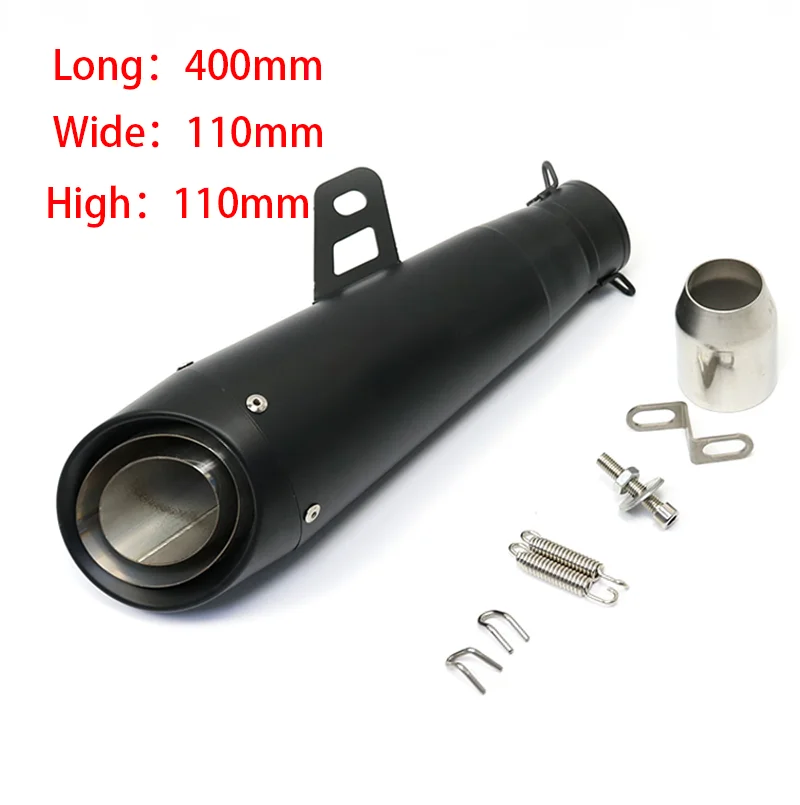Escapamento de Moto Preto 51mm para Kawasaki Ninja, Honda, Yamaha - Compatível com Z400, Z250, Z300, ZX10, MT0709, R25, R3, R6