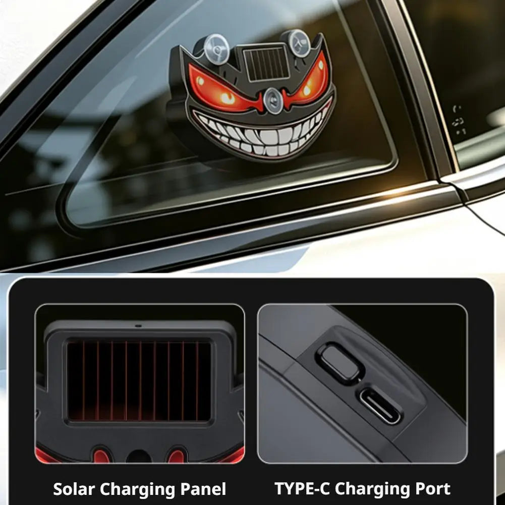 Luz de Advertência LED para Carro, Luz Solar de Olho de Demônio, Luz de Advertência Dinâmica com Efeito de Flash, Luzes de Sinalização de Segurança Universal para Veículos