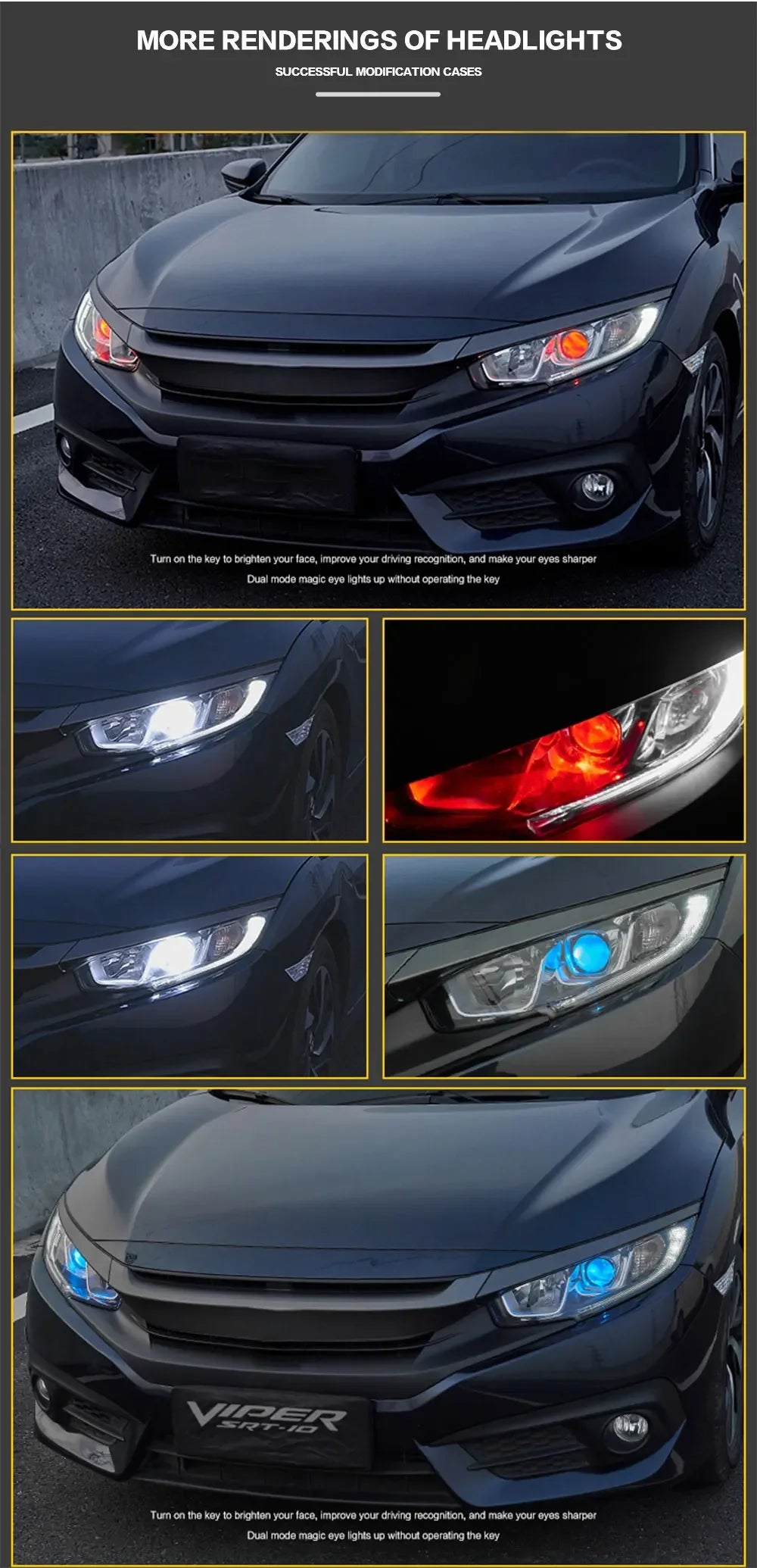 Car Led Devil Eye LED Bluetooth-compatible APP RGB Demon Evil Eyes DRL 2.5 Headlights Motorcycle Mini Projector Lens Accessories