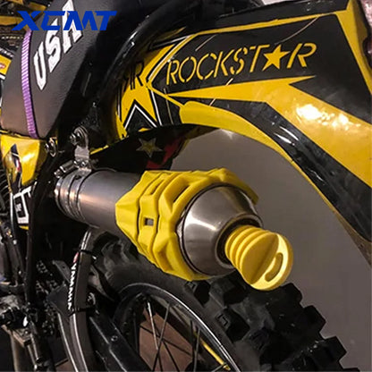 Protetor de Escapamento para Motocicleta, Conjunto de Plugues para Tubo de Escape para KTM Yamaha Husqvarna Dirt Pit Bike, Acessórios MOTO