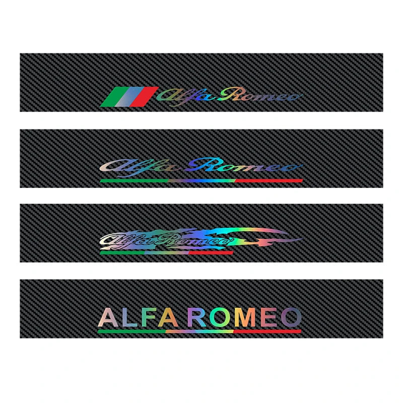 Adesivo de fibra de carbono para para-brisa de carro, decalque para logotipo alfa romeo stelvio brera giulia 166 156 159 147 155 mito gt giulietta