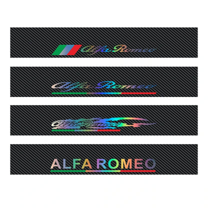 Adesivo de fibra de carbono para para-brisa de carro, decalque para logotipo alfa romeo stelvio brera giulia 166 156 159 147 155 mito gt giulietta