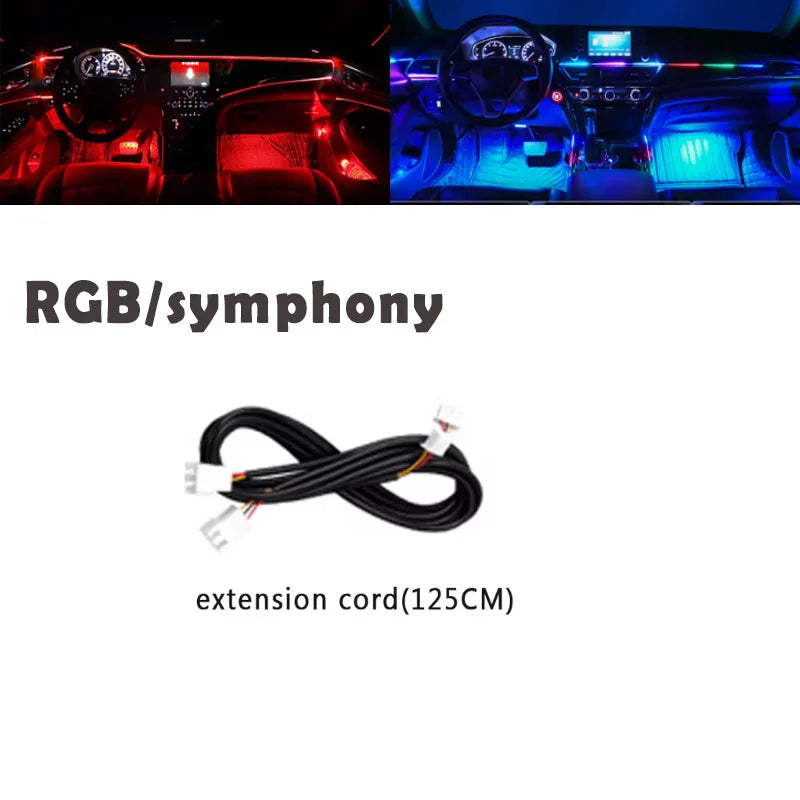 18 in 1 Symphony RGB Atmosphere Light Parts 20CM 35CM 75CM 110CM Light Strip Speaker Foot Lamp storage Light Main Sub Controller
