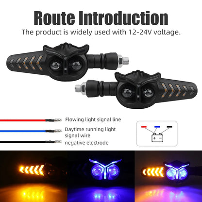 Luz de Sinalização LED para Motocicleta 2PCS 12V 24V, Lâmpada Indicadora de Pisca Segura, Lâmpada de Freio Traseira, Lâmpada Decorativa DRL para YAMAHA Honda