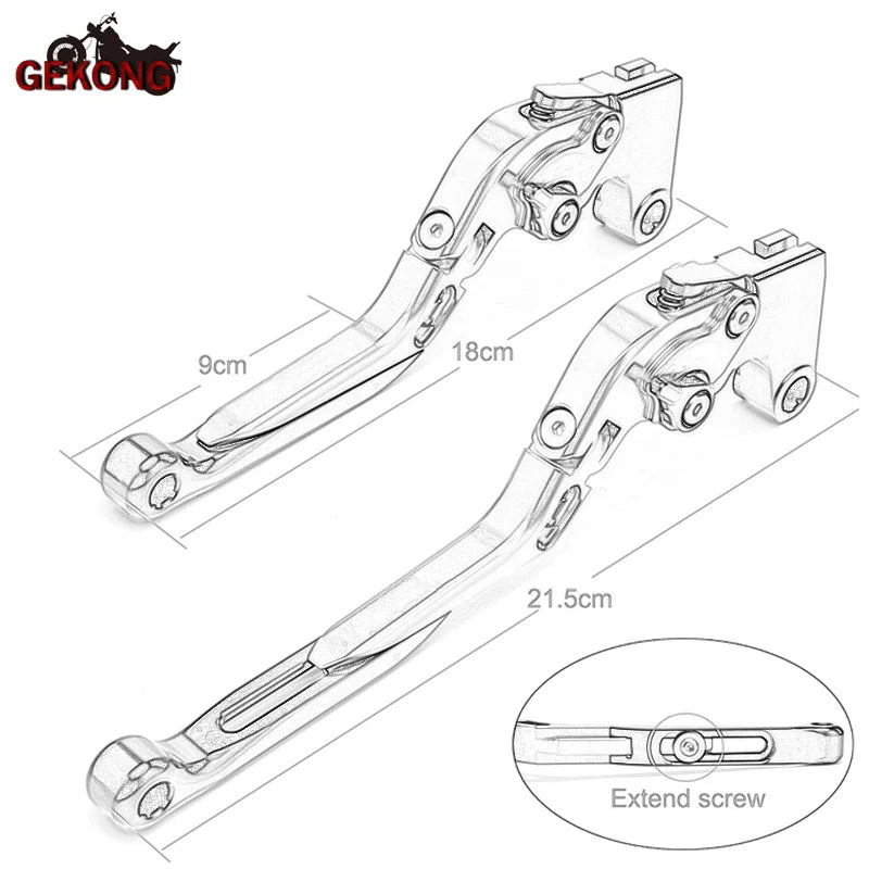 Acessórios de motocicleta Dominar para Bajaj Dominar 400 2017-2023 CNC alavancas de freio e embreagem ajustáveis