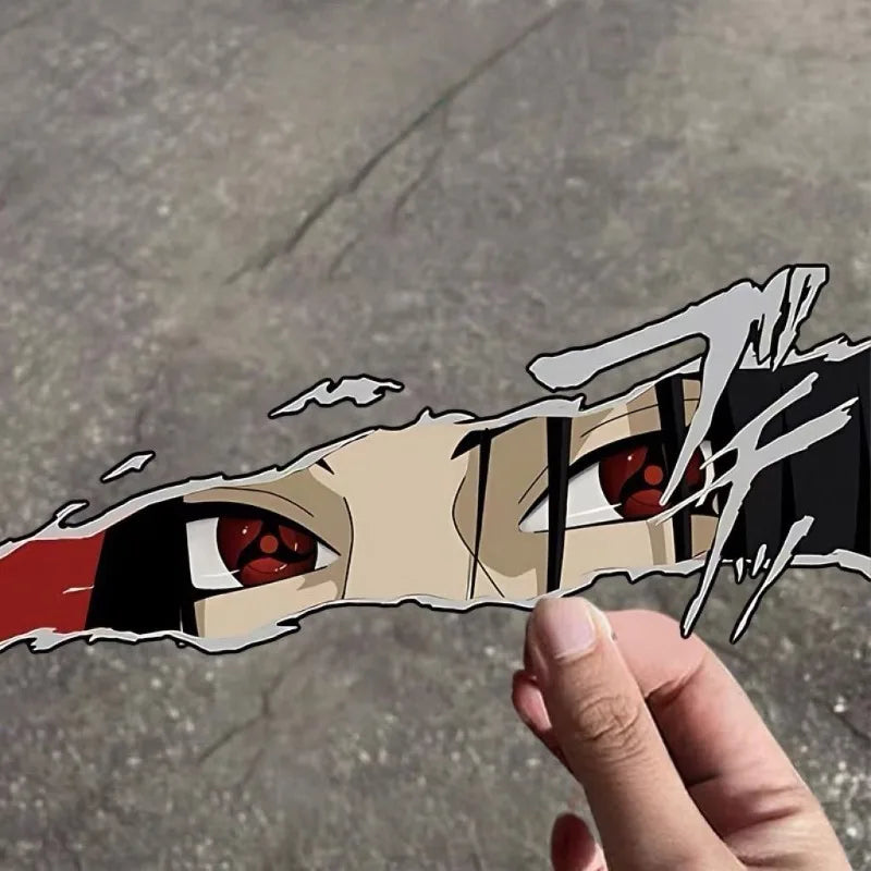 Adesivo Recortado do Olho Sharingan do Uchiha Itachi, Decalque de Vinil à Prova d'Água para Janela de Carro, Laptop, Skateboard, Presente Personalizado Exquisito