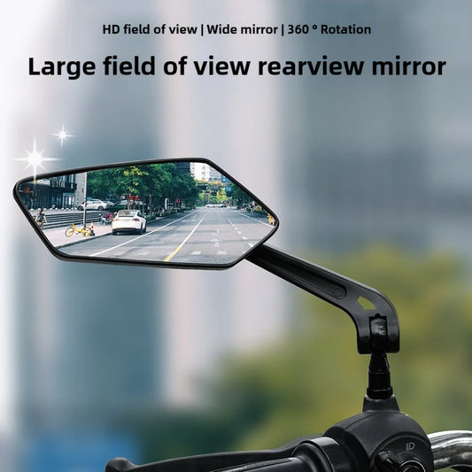 Bicicleta Retrovisor DOMEN 360 °   Girar espelho grande angular ajustável, guidão de bicicleta de estrada, espelhos retrovisores, acessórios de bicicleta
