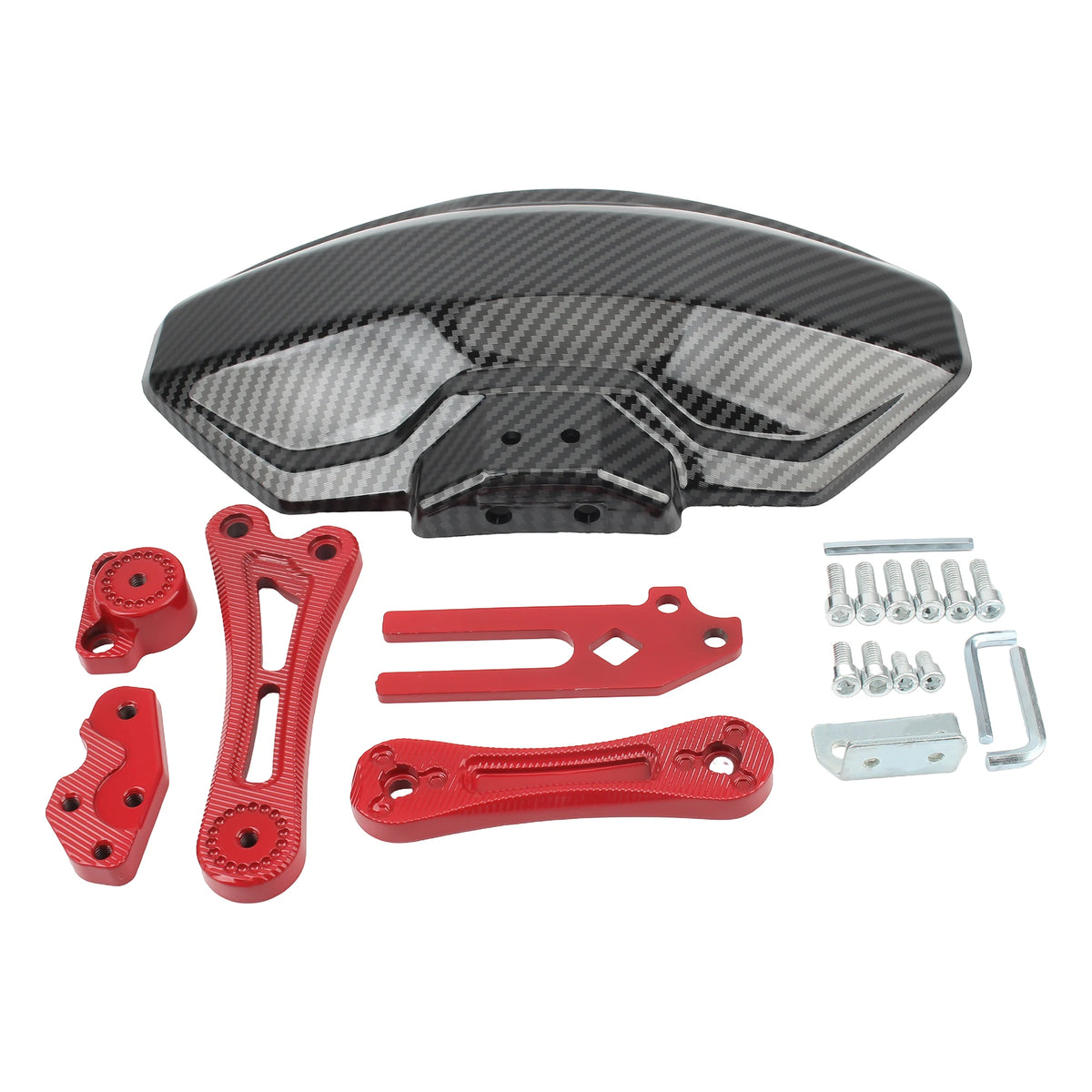 Para-lamas extensor ajustável para roda traseira de motocicleta, transferência de água, liga de alumínio, acessórios universais para scooters