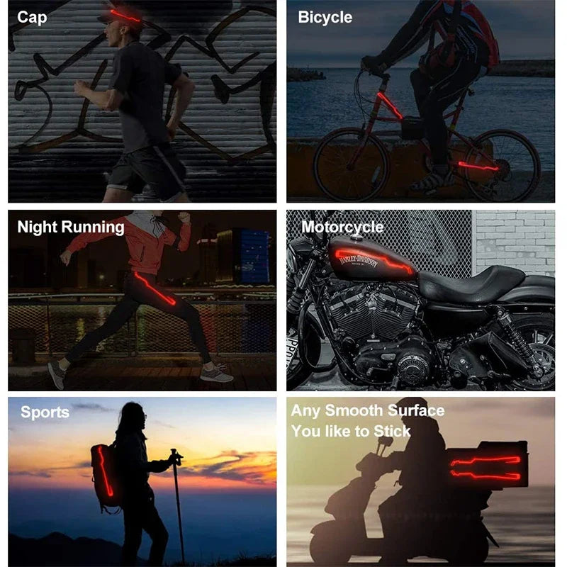 Helmet Strip EL Sticker Led Helmet Light Strip Motorcycle Helmet Light Night Riding Accessory Waterproof LED Cold Light Amagi