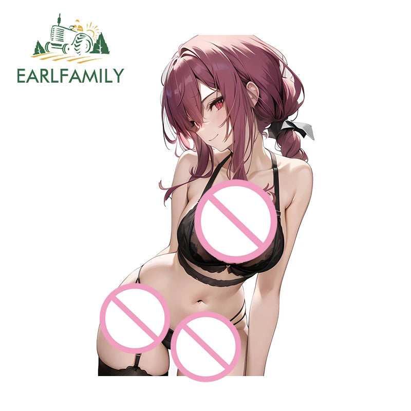 EARLFAMILY-Waifu Sexy Shikimori Decal, Vinil Car Adesivos, Laptop Motocicleta impermeável, Auto Styling Decoração, 13cm x 7.7cm
