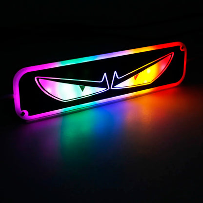 1pcs 12V Módulo Led Devil Demon Eye Luz de advertência estroboscópica para carro motocicleta RGB