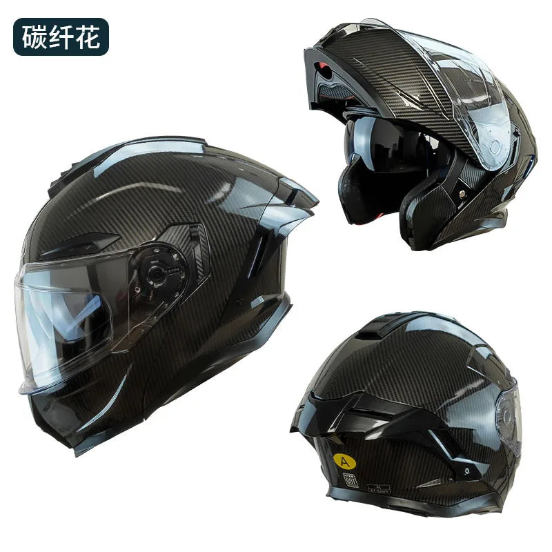 Flip up capacete da motocicleta rosto cheio lente dupla fora de estrada capacete de corrida dos homens cascos para moto capacete de moto dot aprovado
