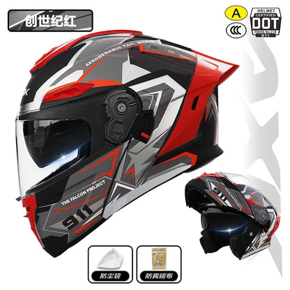 Capacete de motocicleta com certificação 3C&DOT, masculino e feminino, modular, quente para o inverno, quatro estações, capacete de segurança para scooter elétrica