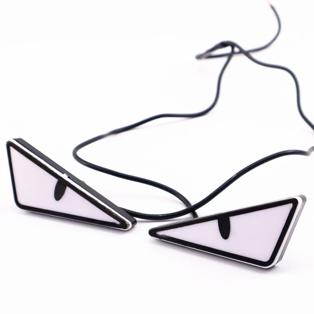 2PCS Motorbike Triangle Devil's Eye Pair Flash Light Modification Winking Eye Animation Led Display Motorbike Accessories