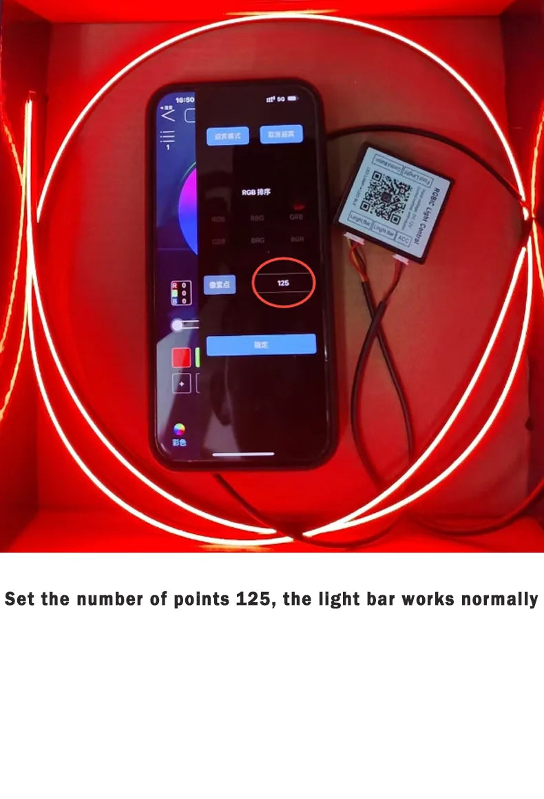 18/22 IN 1 Atmosphere Lamp Parts Symphony 213 Color 35cm 75CM 110CM Acrylic Light Strip Main Controller Sub Controller Speaker
